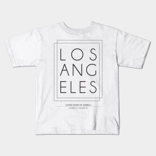 Los Angeles city Minimal Typography 2 Kids T-Shirt